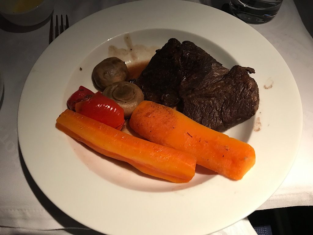 Aeroflot business class meal