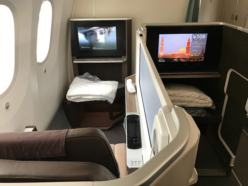 Oman Air biznis trieda do Ázie 
