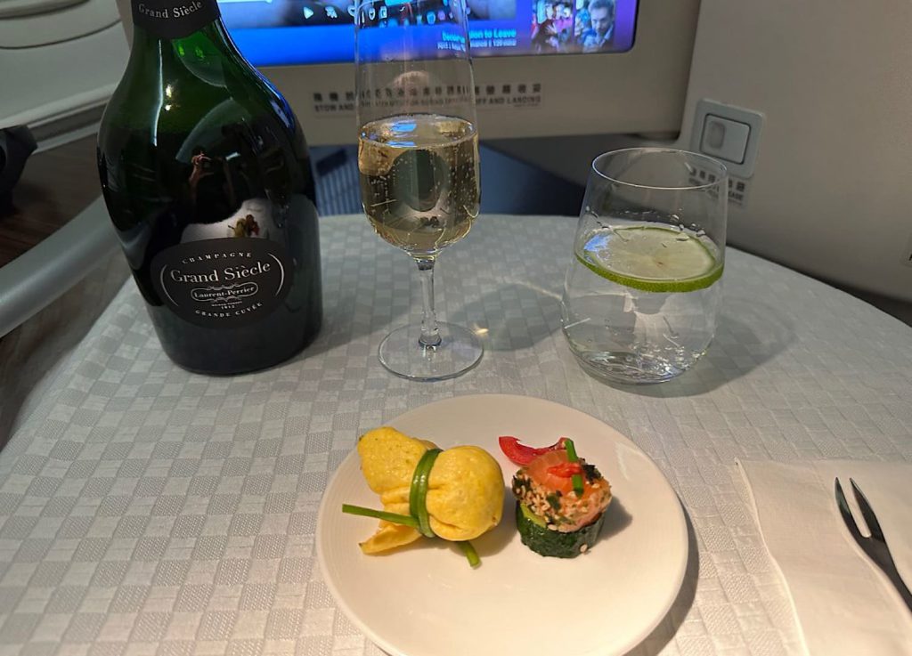EVA Air šampanské