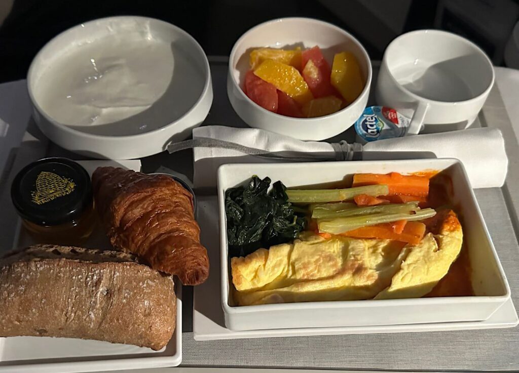 Raňajky v biznis triede Air France
